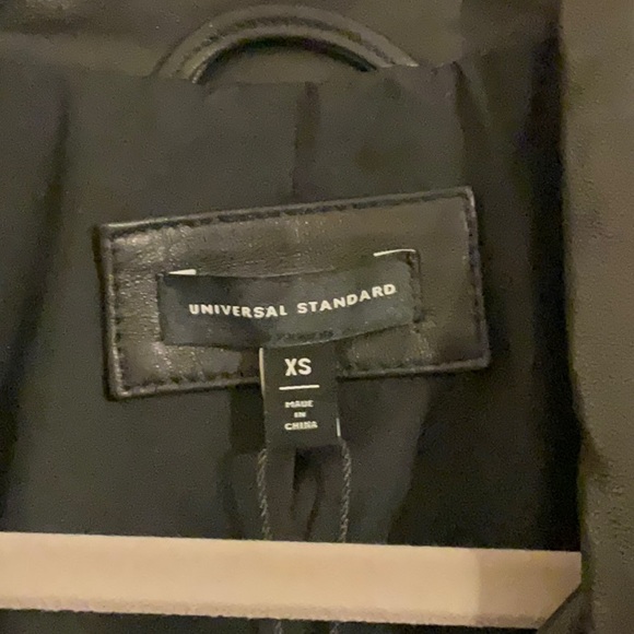 Universal Standard Leeron Leather Moto Jacket xs 10-12 - Picture 10 of 10